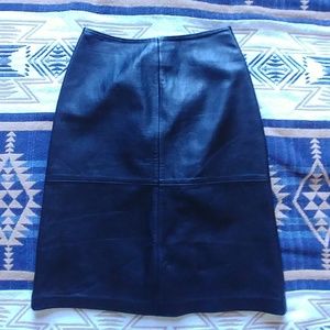 Black leather GAP skirt